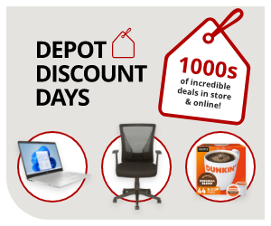 It&rsquo;s DEPOT DISCOUNT DAYS at Office Depot OfficeMax! All supplies on sale! Deals on 30,000+ products online. Plus, 1000s of incredible deals on in store & online! Valid thru 10/14/23. Click here to shop today.