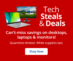 Can&rsquo;t-miss savings on desktops, laptops & monitors! Quantities limited. While supplies last.