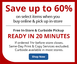 Save up to 60% when you buy online & pick up in store.