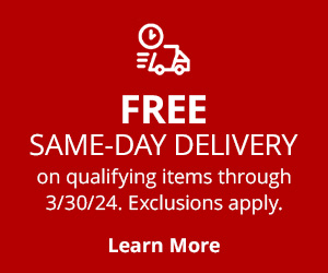 Free Same-Day Delivery on qualifying items through 3/30/24. Click here to shop now.