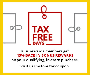 Ohio Tax-Free Days: 15% Off in Bonus Rewards with In-Store Coupon 08/05 - 08/07