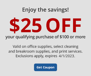 $25 off $100 with qualifying purchase Ã¢ÂÂ get coupon here.